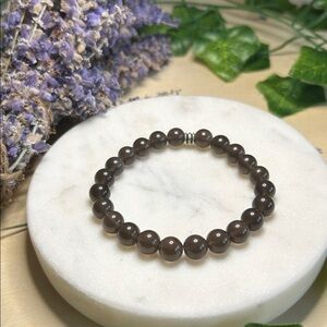 Ice Obsidian stretch gemstone bracelet